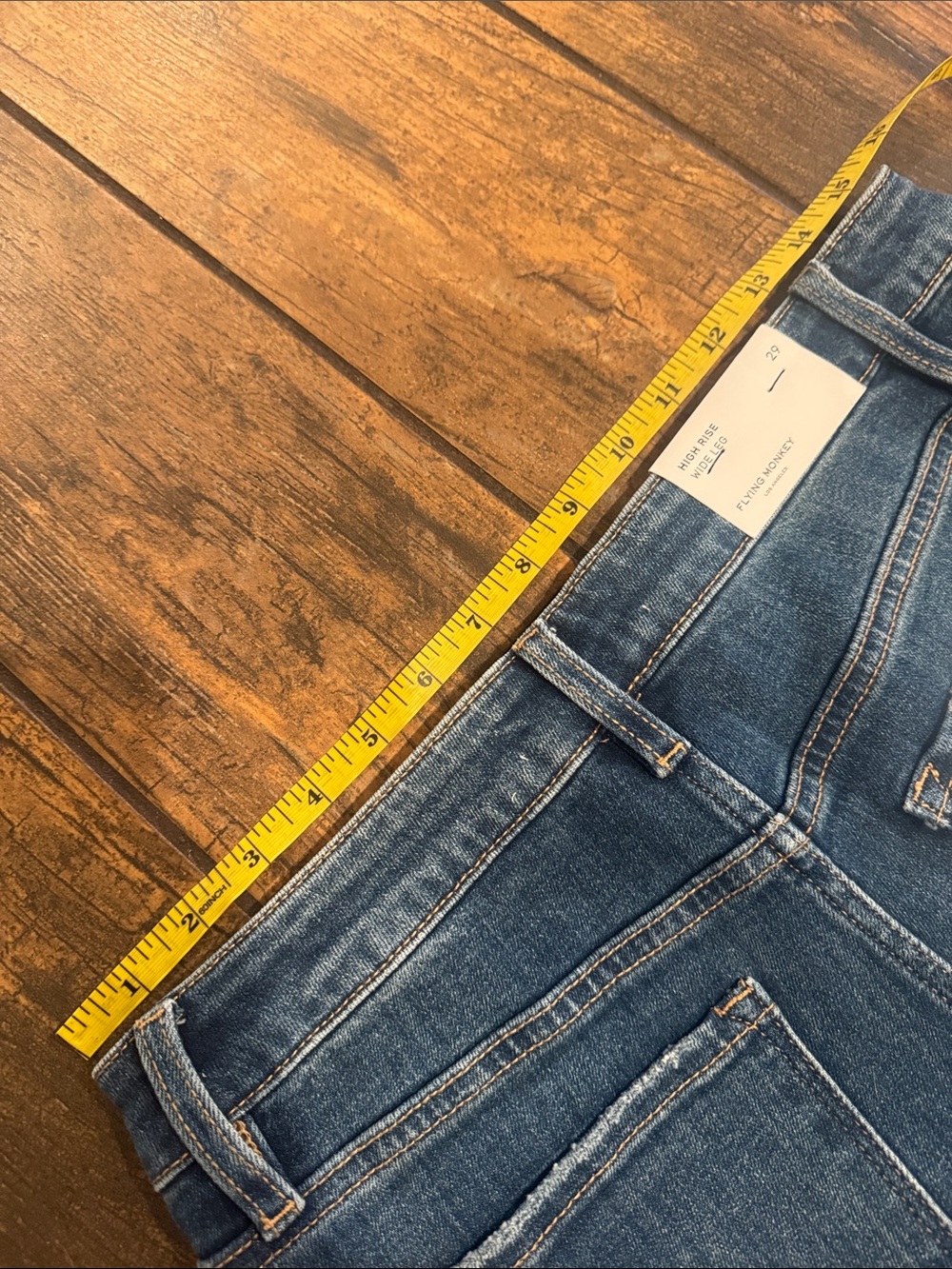 Flying Monkey Wide-Leg Jeans in Blue Denim - Picture 9 of 9